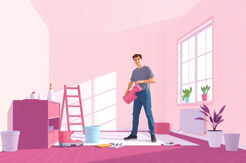 Intérieur rénové après travaux de peinture à Sète