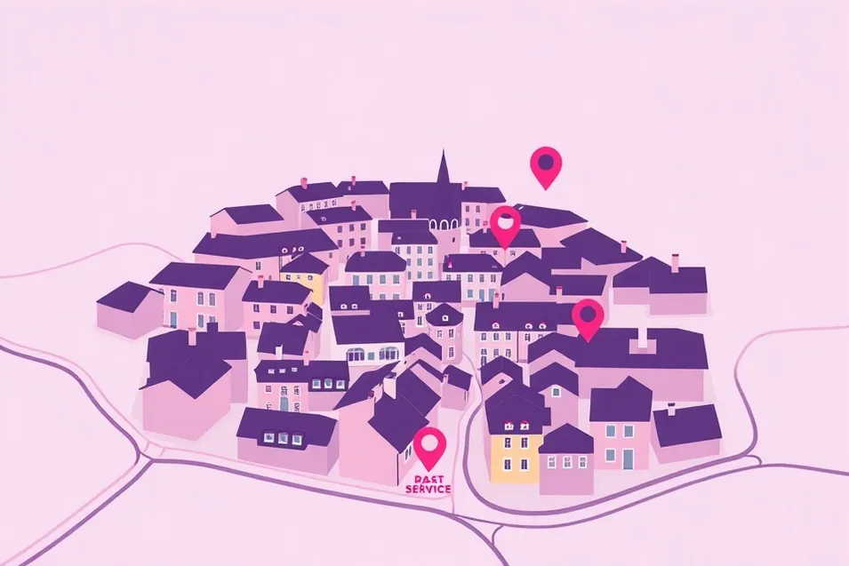 Carte du secteur d'intervention autour de Sète (34200)